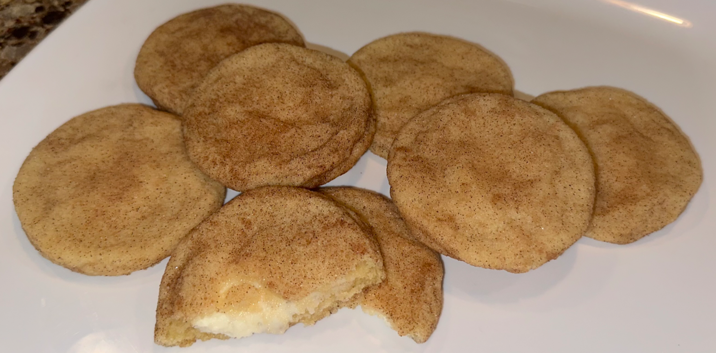 Cheesecake Stuffed Snickerdoodle Cookie